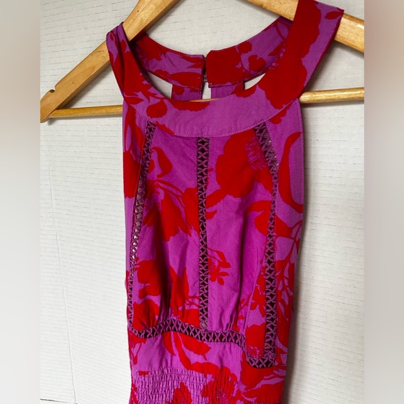 Abel The Label Charlotte Maxi Dress Lilac/Red Anthropologie revolve - Picture 8 of 13